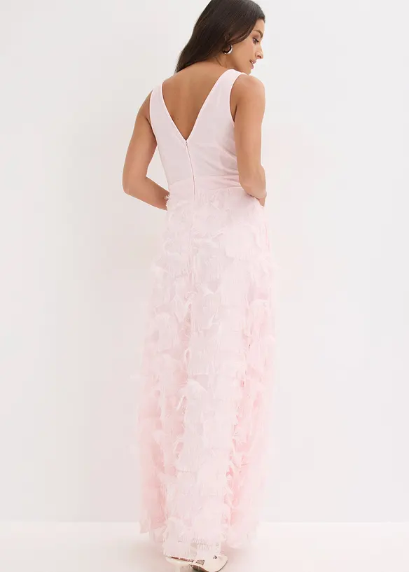 Abendkleid mit Wimpern-Detail in rosa von hinten (Totalaufnahme) - bonprix Abendkleid mit Wimpern-Detail in rosa von hinten (Totalaufnahme) - bonprix