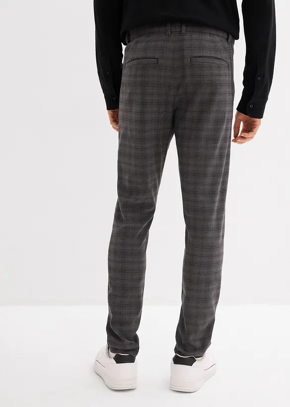 Stretch-Anzughose mit Dehnbund in Regular Fit in grau von hinten - bonprix