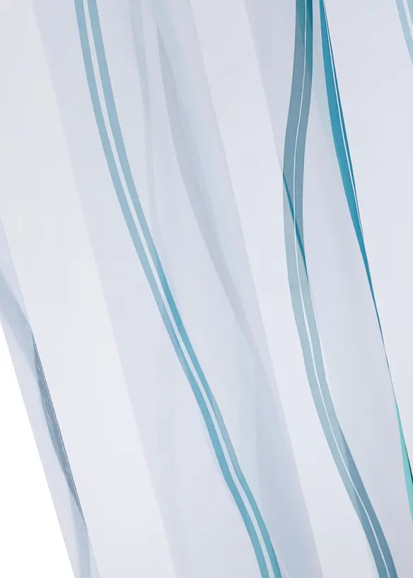 Transparente Gardine aus feinem Voile (1er Pack) in petrol (Detailaufnahme) - bonprix