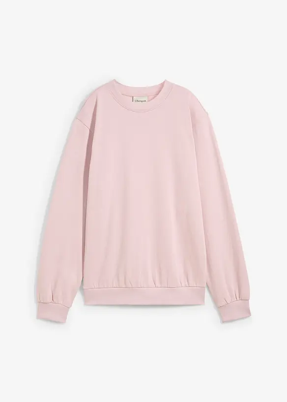 Sweatshirt in Regular-Fit in lila von vorne - bonprix