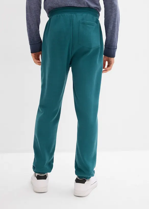 Regular Fit Jogginghose, Straight in petrol von hinten - bonprix