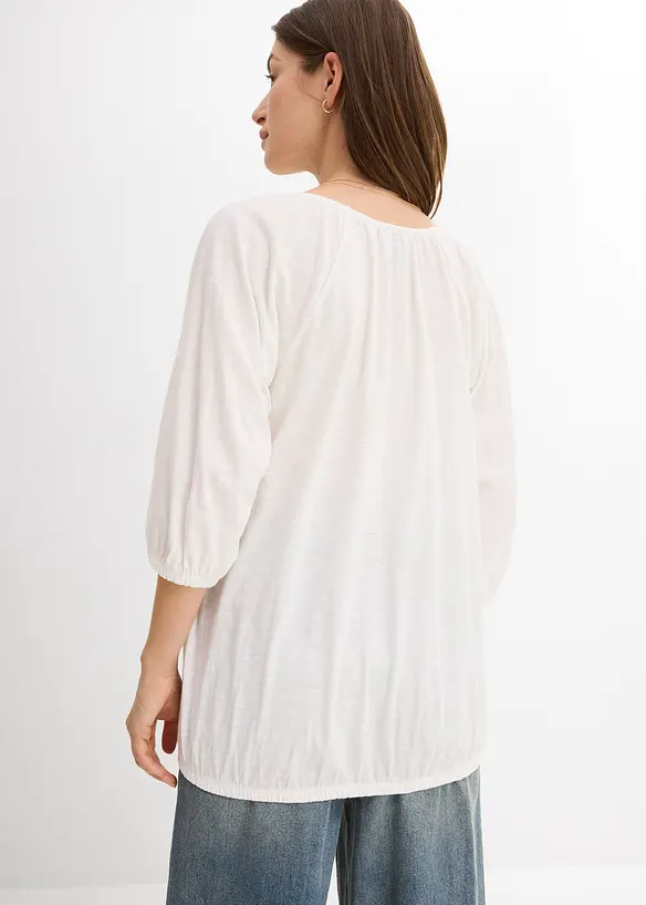 Shirtbluse aus reiner Bio-Baumwolle in weiß von hinten (im Anschnitt) - bonprix Shirtbluse aus reiner Bio-Baumwolle in weiß von hinten (im Anschnitt) - bonprix