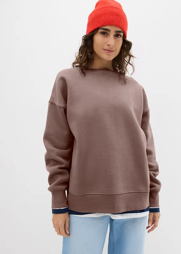 Oversize-Sweatshirt in braun von vorne (im Anschnitt) - bonprix Oversize-Sweatshirt in braun von vorne (im Anschnitt) - bonprix