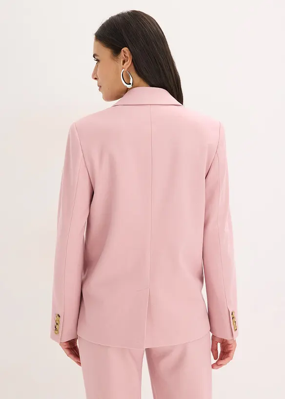 Blazer aus feinem Viskose-Mix in rosa von hinten (im Anschnitt) - bonprix