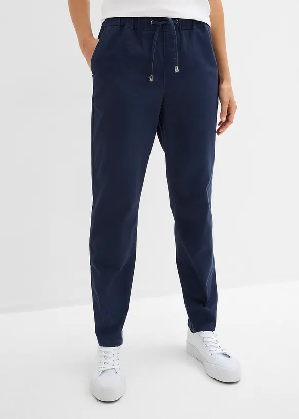 Twillhose aus elastischem Baumwoll-Mix in blau von vorne - bonprix Twillhose aus elastischem Baumwoll-Mix in blau von vorne - bonprix