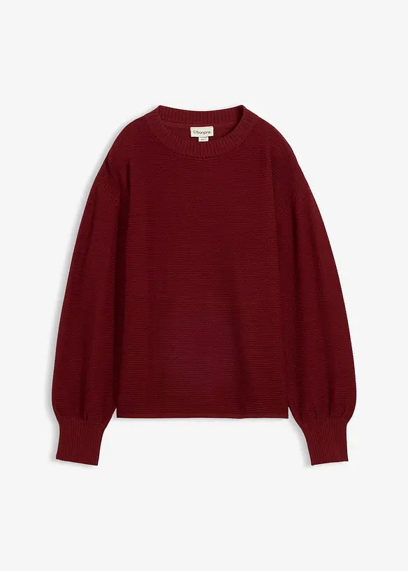Pullover mit Baumwolle in rot von vorne - bonprix Pullover mit Baumwolle in rot von vorne - bonprix
