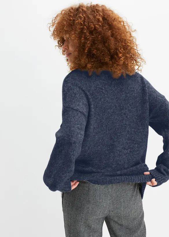 Pullover mit Stern in blau von hinten (im Anschnitt) - bonprix Pullover mit Stern in blau von hinten (im Anschnitt) - bonprix
