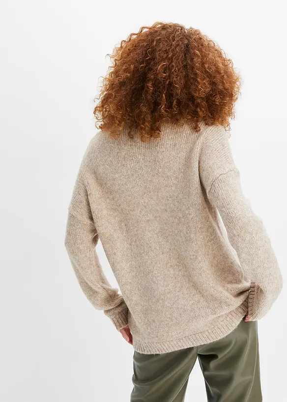 Pullover mit Stern in braun von hinten (im Anschnitt) - bonprix Pullover mit Stern in braun von hinten (im Anschnitt) - bonprix