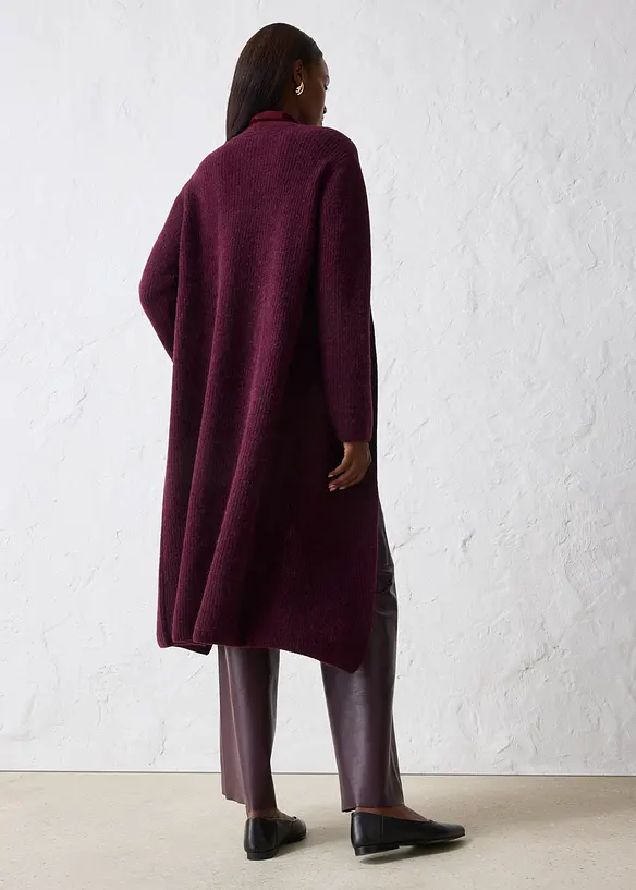 Strickmantel aus weichem Alpaka Woll-Mix in rot von hinten (im Anschnitt) - bonprix Strickmantel aus weichem Alpaka Woll-Mix in rot von hinten (im Anschnitt) - bonprix