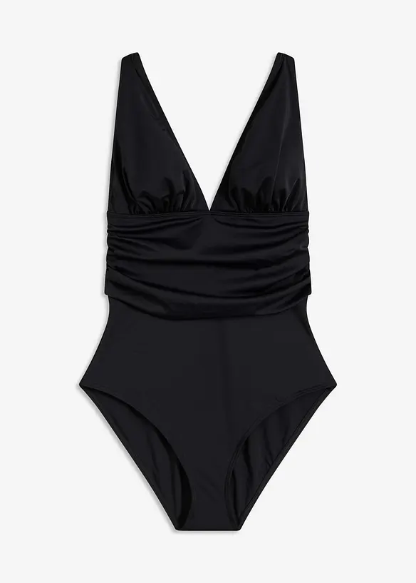 Badeanzug in schwarz von vorne - bonprix Badeanzug in schwarz von vorne - bonprix