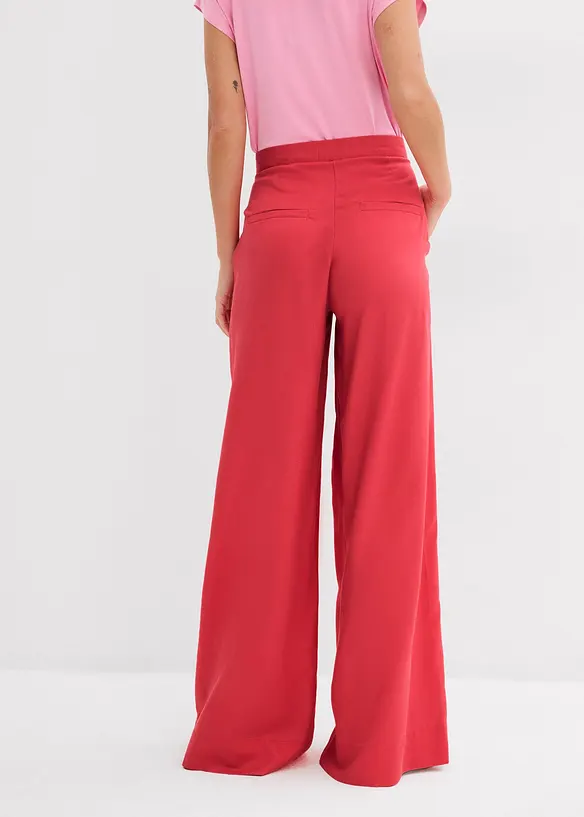 Bundfaltenhose aus fließendem Lyocell in pink von hinten - bonprix Bundfaltenhose aus fließendem Lyocell in pink von hinten - bonprix