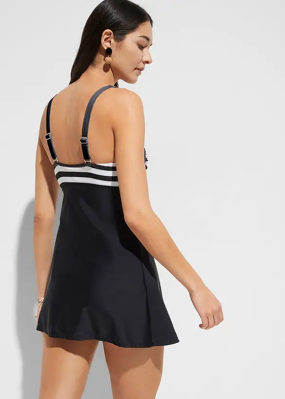 Long-Tankini (2-tlg.Set) in schwarz von hinten (Totalaufnahme) - bonprix Long-Tankini (2-tlg.Set) in schwarz von hinten (Totalaufnahme) - bonprix