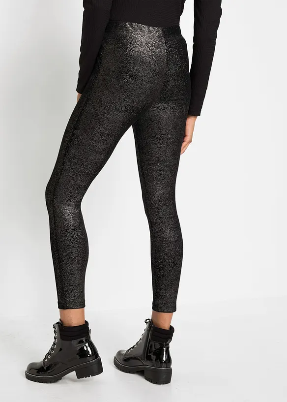 Glitzer Leggings aus Samt in schwarz von hinten - bonprix Glitzer Leggings aus Samt in schwarz von hinten - bonprix