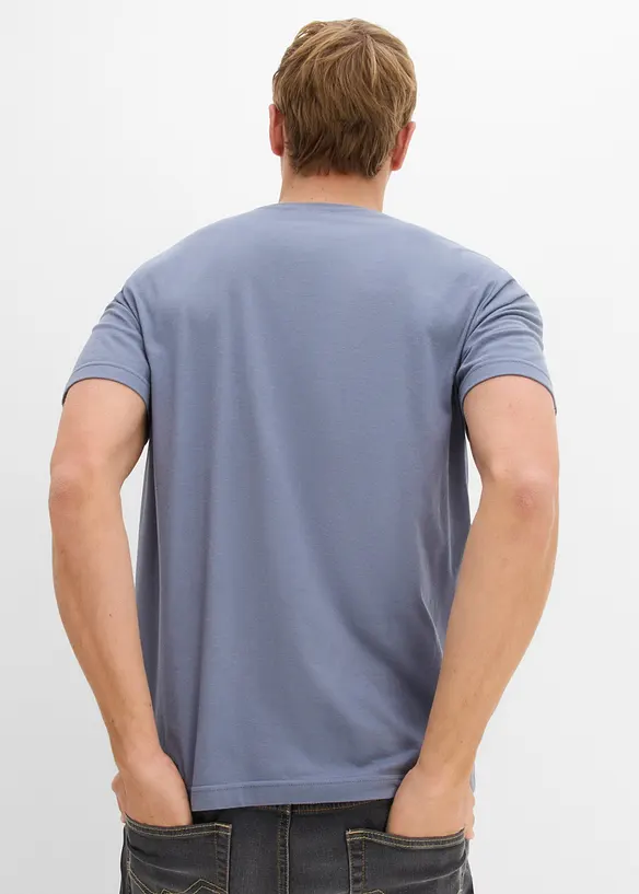 T-Shirt aus reiner Baumwolle (2er Pack) in grün von hinten (im Anschnitt) - bonprix