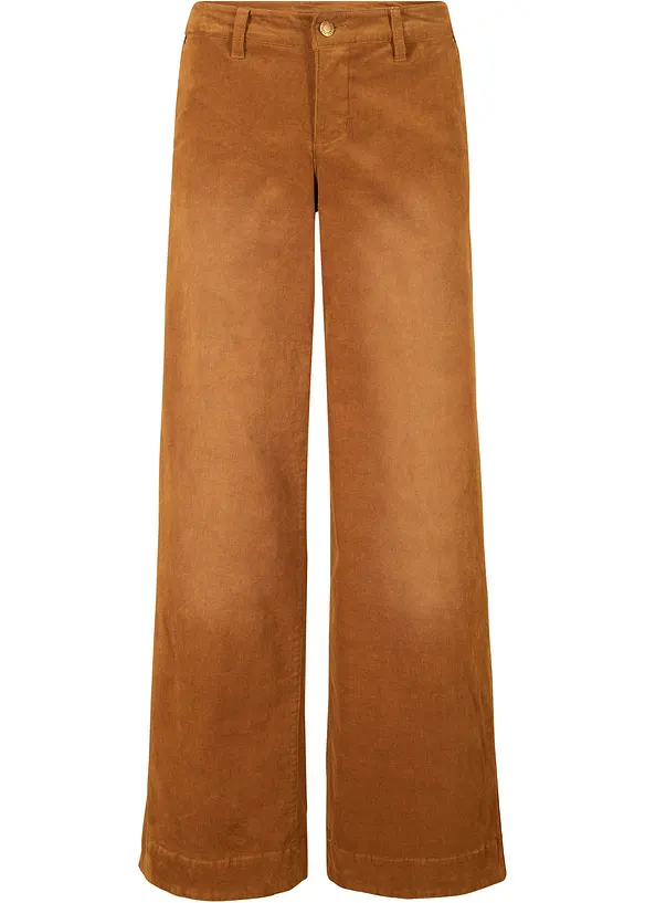 Cordhose aus elastischem Baumwoll-Mix in braun von vorne - bonprix Cordhose aus elastischem Baumwoll-Mix in braun von vorne - bonprix