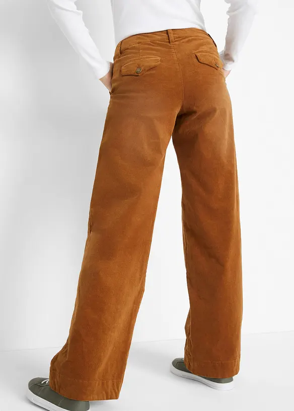 Cordhose aus elastischem Baumwoll-Mix in braun von hinten - bonprix Cordhose aus elastischem Baumwoll-Mix in braun von hinten - bonprix