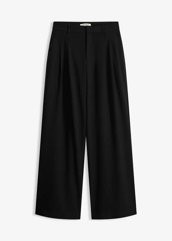 Marlenehose in schwarz von vorne - bonprix Marlenehose in schwarz von vorne - bonprix