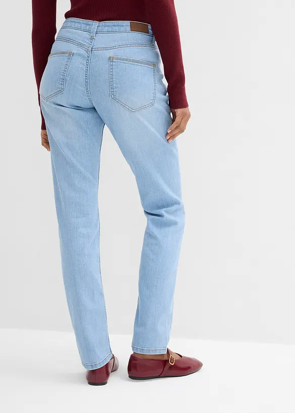 Skinny Jeans Mid Waist, Stretch in grün von hinten - bonprix