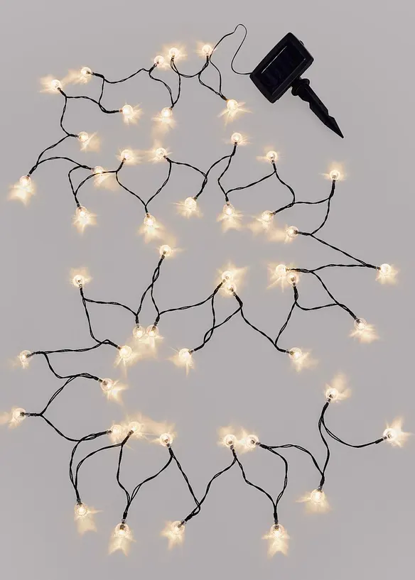 Solar Lichterkette mit 50 kleinen LED-Kugeln in schwarz - bonprix