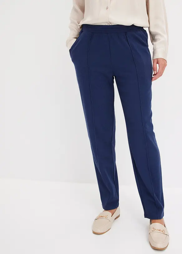 Jersey-Schlupfhose mit Biese in blau von vorne - bonprix Jersey-Schlupfhose mit Biese in blau von vorne - bonprix