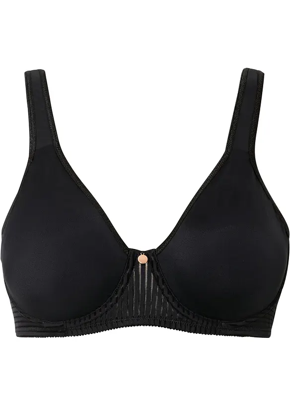 Minimizer-BH mit gepolsterten Trägern in schwarz von vorne - bonprix