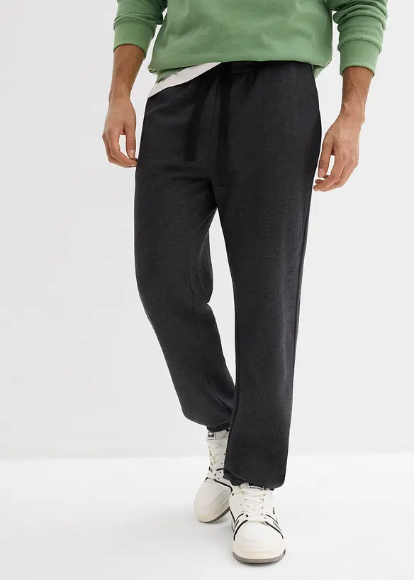 Regular Fit Jogginghose (2er Pack), Straight in schwarz von vorne - bonprix