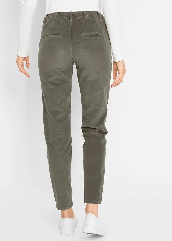 Cordhose mit Bequembund aus Baumwoll-Mix in grün von hinten - bonprix Cordhose mit Bequembund aus Baumwoll-Mix in grün von hinten - bonprix
