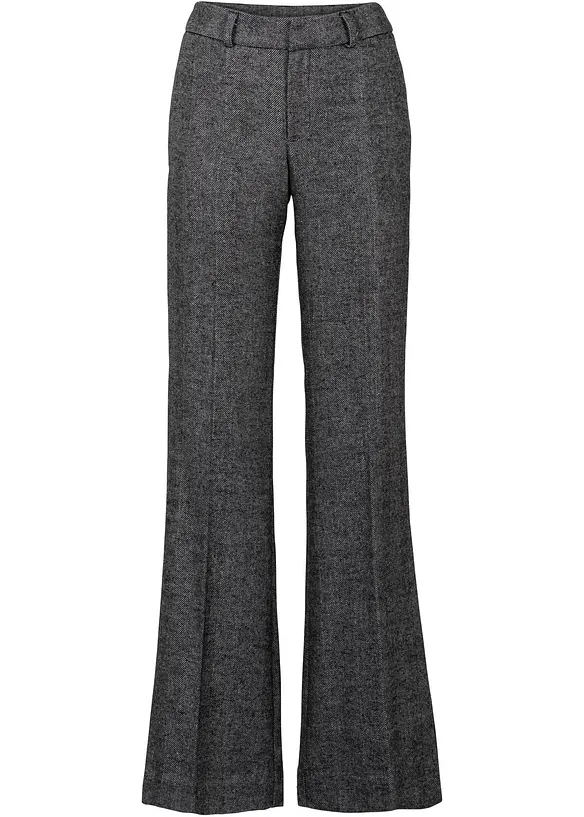 Marlenehose mit Nadelstreifen in grau von vorne - bonprix Marlenehose mit Nadelstreifen in grau von vorne - bonprix