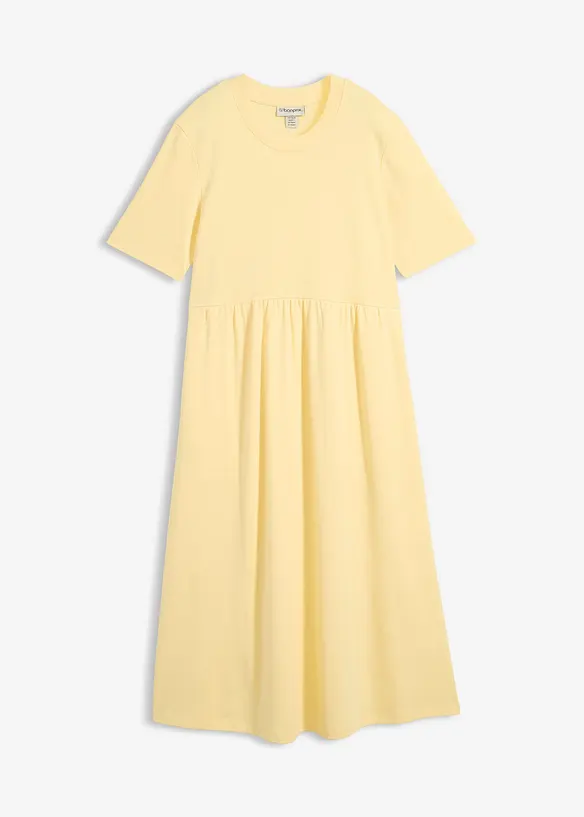 Jerseykleid aus schwerer Baumwolle in gelb von vorne - bonprix Jerseykleid aus schwerer Baumwolle in gelb von vorne - bonprix