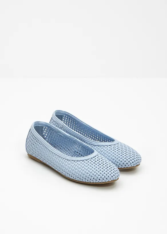 Ballerinas aus Soft-Material in blau - bonprix