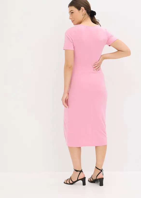 Jerseykleid aus Viskose-Mix in rosa von hinten (Totalaufnahme) - bonprix Jerseykleid aus Viskose-Mix in rosa von hinten (Totalaufnahme) - bonprix