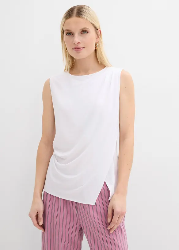 Asymmetrisches Top in weiß von vorne (im Anschnitt) - bonprix Asymmetrisches Top in weiß von vorne (im Anschnitt) - bonprix
