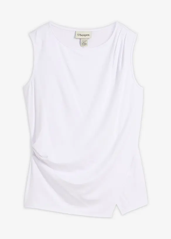 Asymmetrisches Top in weiß von vorne - bonprix Asymmetrisches Top in weiß von vorne - bonprix