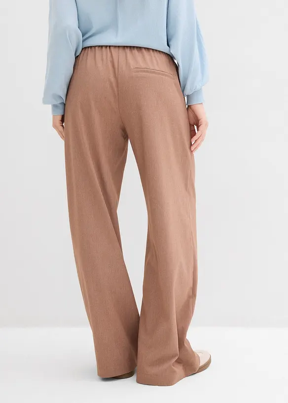 Palazzo-Hose mit Bequembund in braun von hinten - bonprix Palazzo-Hose mit Bequembund in braun von hinten - bonprix