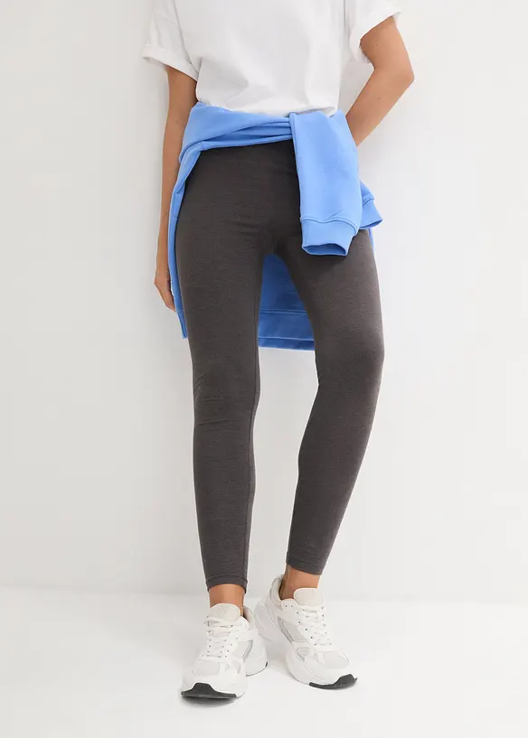 Leggings (2er Pack) in grau von vorne - bonprix Leggings (2er Pack) in grau von vorne - bonprix