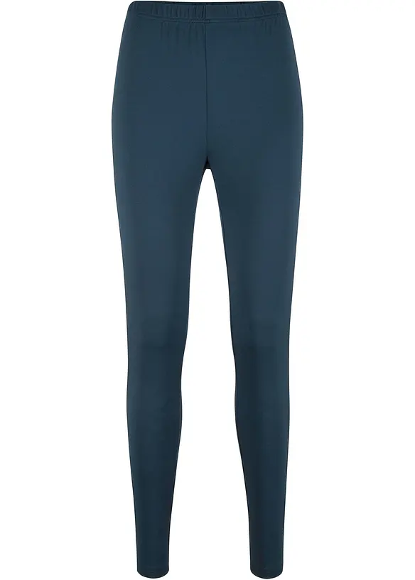 Thermo-Leggings mit Bequembund in blau von vorne - bonprix