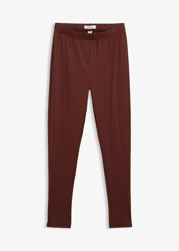 Thermo-Leggings mit Bequembund in braun von vorne - bonprix