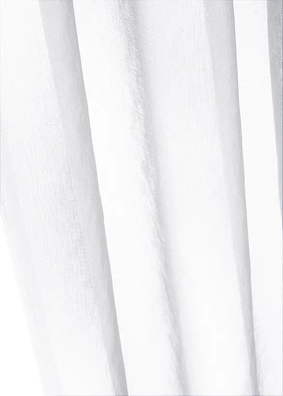 Transparente Gardine mit feiner Struktur, auch in extra lang (1er Pack) in weiß (Detailaufnahme) - bonprix