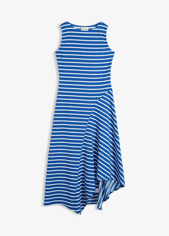 Maxikleid mit asymmetrischem Saum in blau von vorne - bonprix Maxikleid mit asymmetrischem Saum in blau von vorne - bonprix