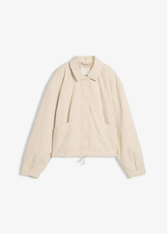 Blouson in beige von vorne - bonprix