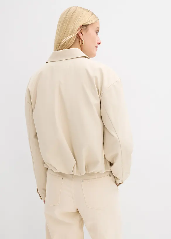 Blouson in beige von hinten (im Anschnitt) - bonprix