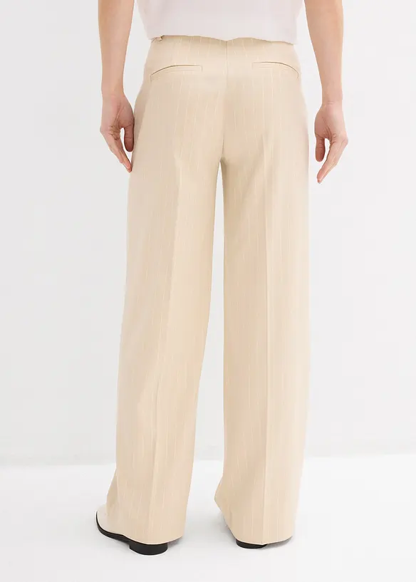 Marlenehose mit Nadelstreifen in beige von hinten - bonprix Marlenehose mit Nadelstreifen in beige von hinten - bonprix