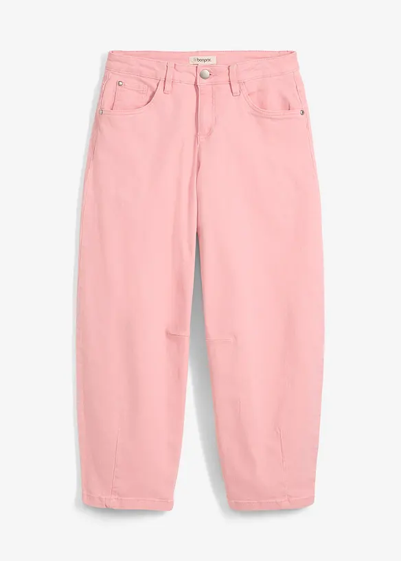 Barrel-Hose aus elastischem Baumwoll-Mix in rosa von vorne - bonprix Barrel-Hose aus elastischem Baumwoll-Mix in rosa von vorne - bonprix