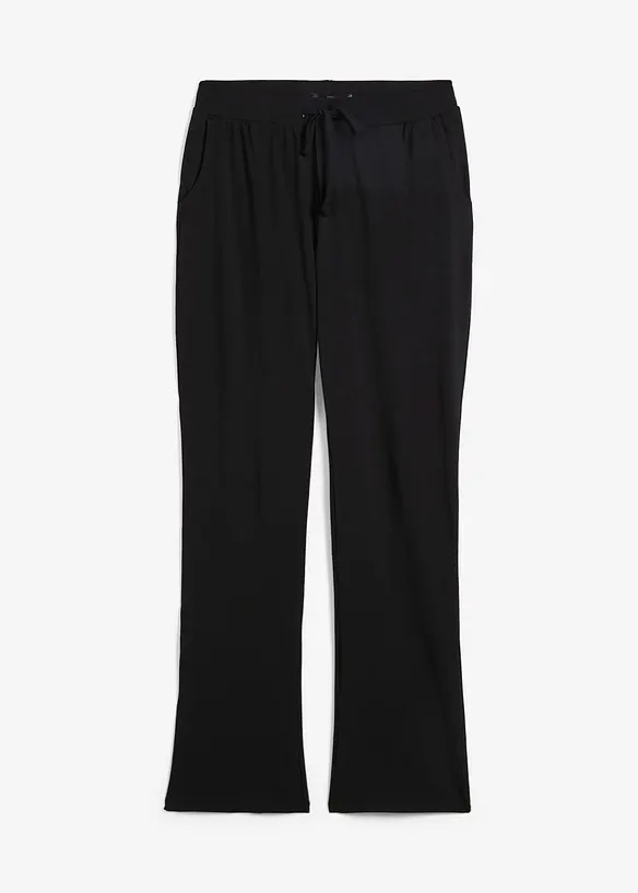 Hose mit reiner Bio-Baumwolle mit Stretch in schwarz von vorne - bonprix Hose mit reiner Bio-Baumwolle mit Stretch in schwarz von vorne - bonprix