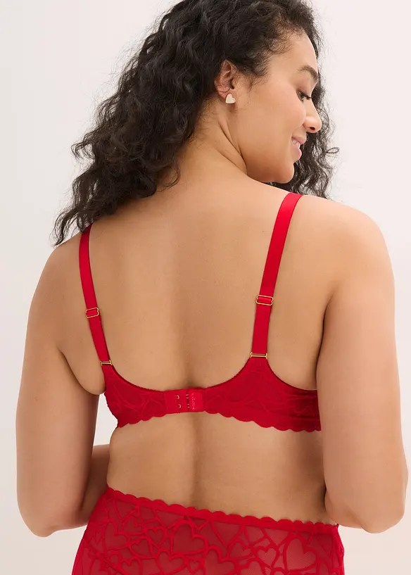 Minimizer-BH mit Schmuckdetails in rot von hinten (im Anschnitt) - bonprix