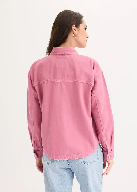 Shaket aus reiner Baumwolle in rosa von hinten (im Anschnitt) - bonprix