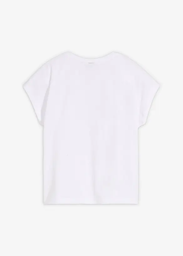 T-Shirt aus reiner Bio-Baumwolle in weiß von hinten - bonprix