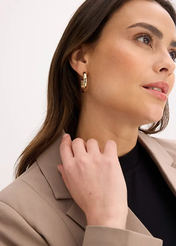 klassische Creolen in gold von vorne (im Anschnitt) - bonprix