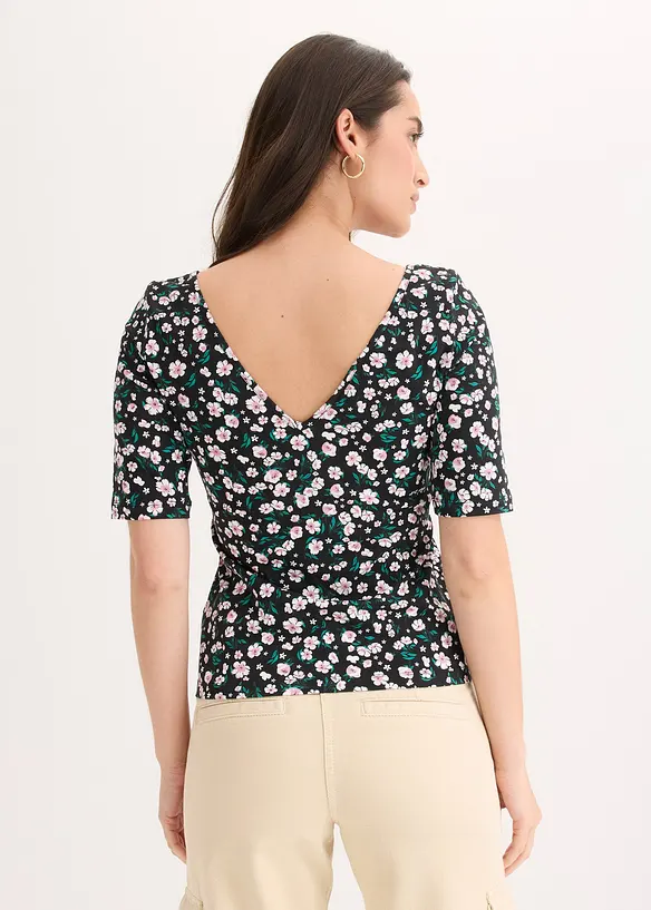 Shirt aus elastischer Baumwolle in schwarz von hinten (im Anschnitt) - bonprix Shirt aus elastischer Baumwolle in schwarz von hinten (im Anschnitt) - bonprix