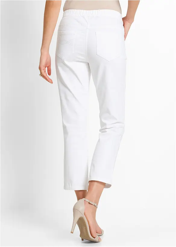 7/8 Schlupfhose mit Stretch in weiß von hinten - bonprix 7/8 Schlupfhose mit Stretch in weiß von hinten - bonprix